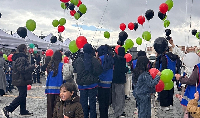Konya’da kalpler Gazze için attı
