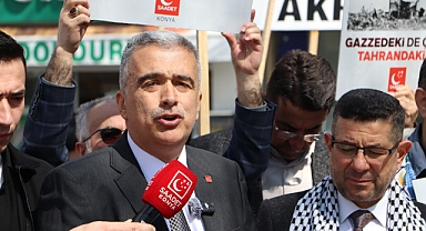 Saadet Partisi Konya İl Teşkilatı'ndan ABD ve İsrail protestosu