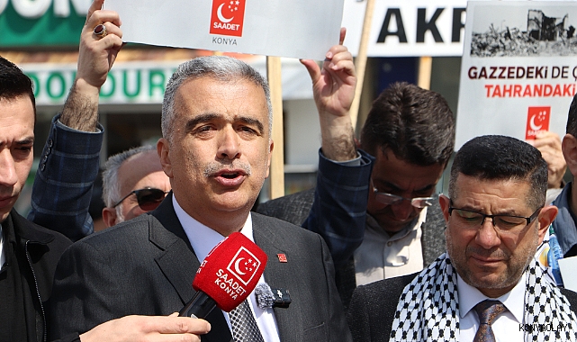 Saadet Partisi Konya İl Teşkilatı'ndan ABD ve İsrail protestosu