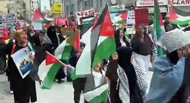 Ereğli'de Filistin'e destek yürüyüşü   