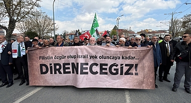 Konya’da Filistin’e destek yürüyüşü