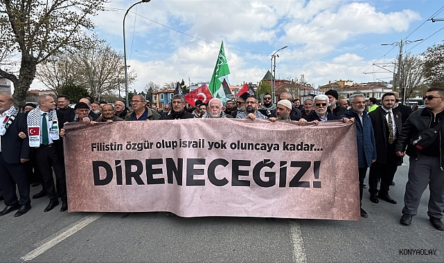Konya’da Filistin’e destek yürüyüşü