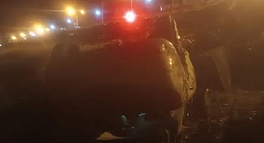 Konya yolunda korku dolu anlar: Araç göl kıyısında durabildi