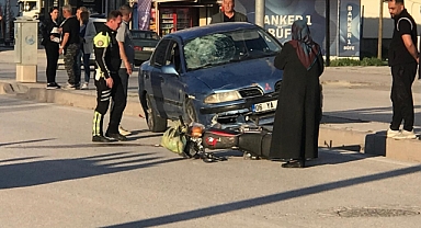 Otomobil ile motosiklet çarpıştı: 1 yaralı 