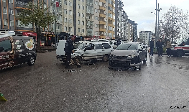 Seydişehir'de korkutan çarpışma