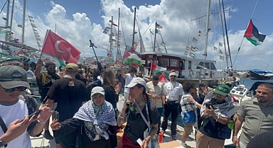 Global Sumud filosu Marmaris'ten Gazze'ye doğru yola çıktı 