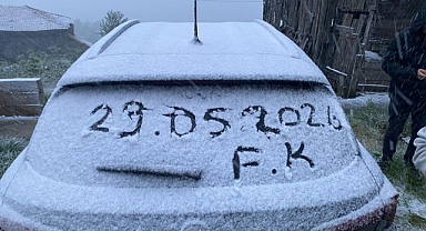 Kastamonu'da mayıs ayının sonunda kar sürprizi