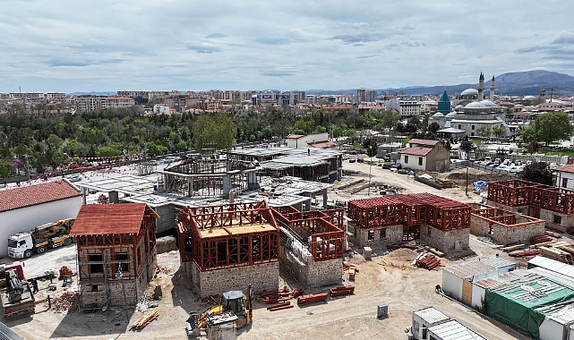 Konya’da Mevlevi Dergahı inşaatı tüm hızıyla sürüyor