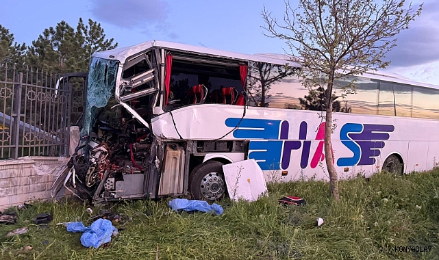 Konya'da otobüs kazası! Ölü ve yaralılar var