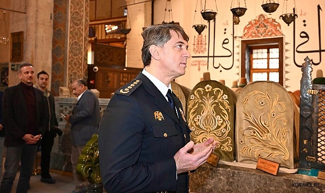 Konya Emniyet Müdürü'nden Mevlana'ya ziyaret