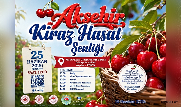 Akşehir'de kiraz hasat şenliği düzenlenecek