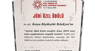 Konya AKOM’a Uluslararası Kongreden Jüri Özel Ödülü