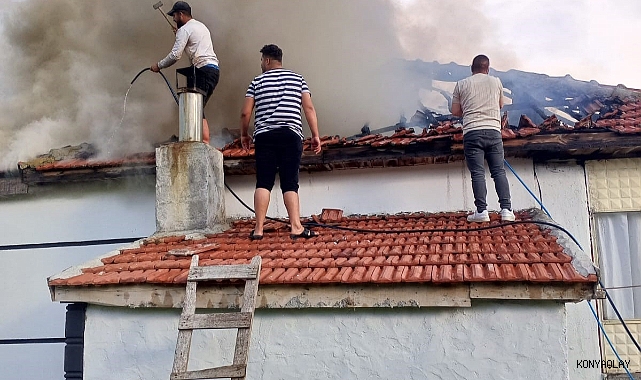 Konya'da yangın paniği
