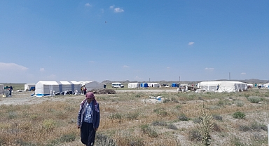 Mevsimlik tarım işçilerinin kaldığı çadır kentte inceleme