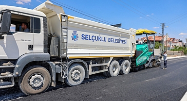 Asfalt sezonunda Selçuklu’nun yol konforu artmaya devam ediyor