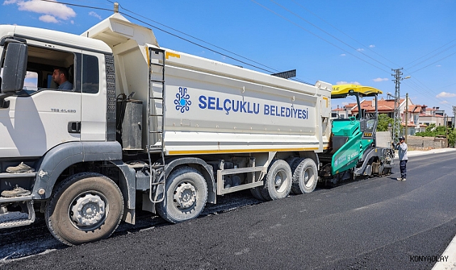 Asfalt sezonunda Selçuklu’nun yol konforu artmaya devam ediyor