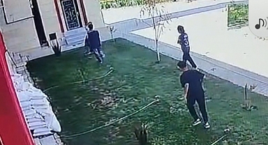 Caminin sulama fıskiyelerine zarar verdiler! O anlar kameraya yansıdı