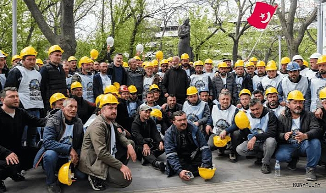 Doruk Madencilik işçileri şirket önünde eylem başlattı