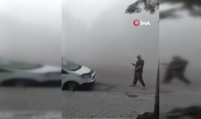 Kentsel dönüşüm için yapılan yıkım sırasında ortalık toz duman oldu