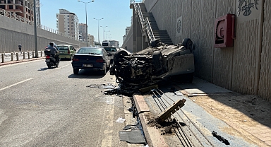 Kontrolden çıkan otomobil takla attı: 1 yaralı