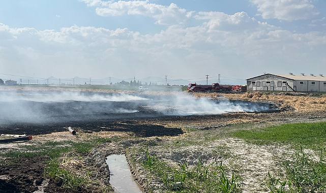 Konya’da anız yangını paniği