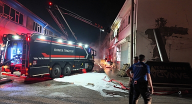 Konya’da iş yerinde yangın paniği