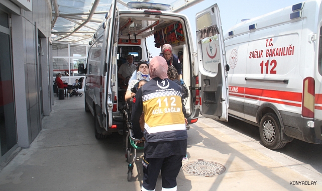 Konya'da otomobil şarampole savruldu! Yaralılar var