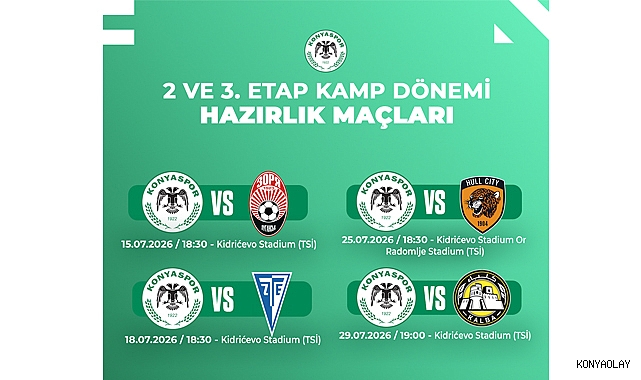 Konyaspor'un Slovenya kampı hazırlık maçı programı belli oldu