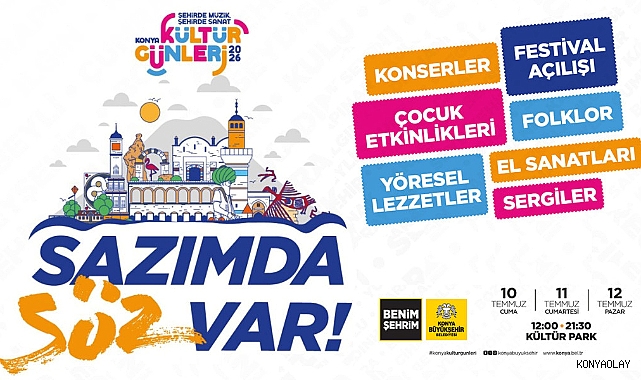Sazımda söz var Konya Kültür Günleri başlıyor